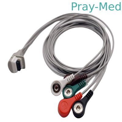 3 Saluran 5 Lead Ecg Cable Mortara H3 + Perekam Holter Redefined Kecil Diterapkan