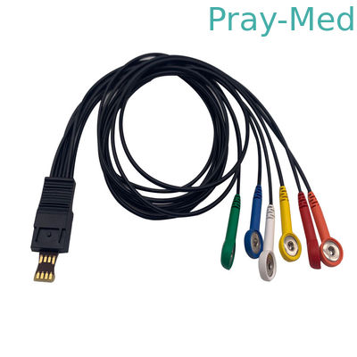 4.0mm TPU 4/6 Kabel Schiller Ecg Timbal Untuk MT101 MT-200 Ecg Holter