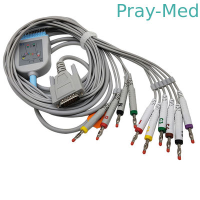 Pediatric 10 Lead Edan EKG Cable SE-12 Express SE-1200 Jaket TPU 3.6m
