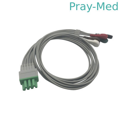 Kabel Pasien EKG AHA 5 Timbal Kompatibel Untuk Jepretan Telemetri Mindray