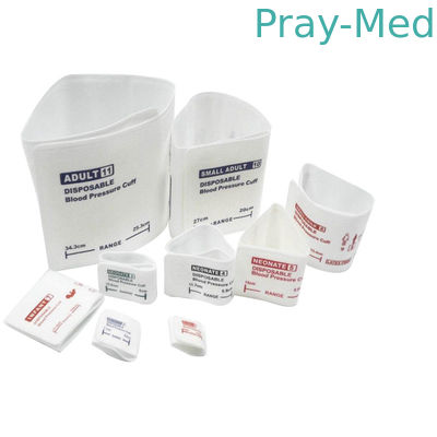 6 - 11cm Manset NIBP Sekali Pakai Bahan Non Woven Putih tanpa kandung kemih
