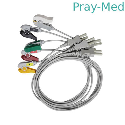 Spacelabs 5 Lead ECG Leadwire Snap/Klip Jaket TPU Abu-abu 0.9m 700-0007-08 700-0006-08