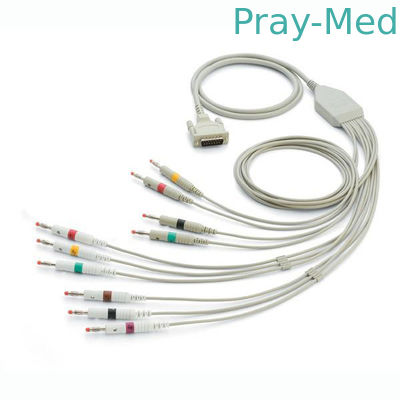 Mortara Eli Kabel EKG / EKG 15 PIN Pinch / Grabber 5.0mm Diameter
