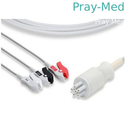Colin BP88S ECG Patient Cable 0.7lb Berat Nylon Plug Golden Plated Pins