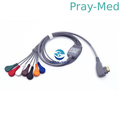19 Pin Snap EKG Cable Pasien 5/10 Lead DMS 300 System Holter Kompatibel Pasien Keselamatan