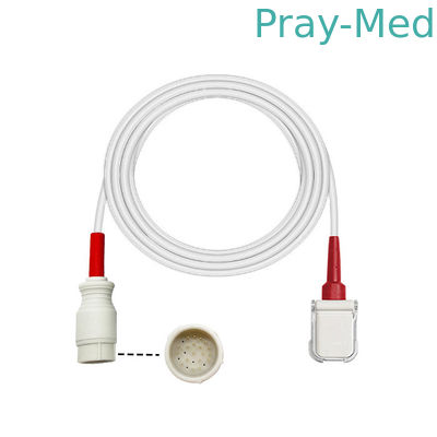 9Pin DSub Ke 25Pin Spo2 Kabel Adaptor 2.4m  Red 25 LNCS-10 Series